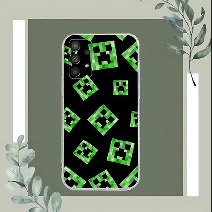 M-Mine-craft Phone Case For Samsung Galaxy A52 A12 A51 S21 Edge S22ULTRA S23 S20LITE Plus Ultra Transparent Cover