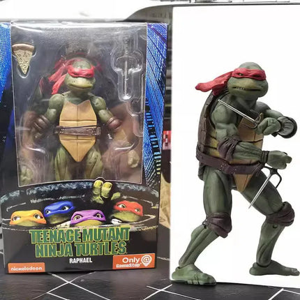 Ninja Turtle Anime Action Figure, Neca 1990 Film Version, Edição limitada, Estátua de PVC, Presentes de Aniversário do Menino