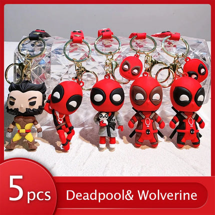 Deadpool & Wolverine Deadpool 3 Keychain Pendant Figure Doll Toy Cool Movie Doll Toy Model Figure Decoration Kid Birthday Gifts
