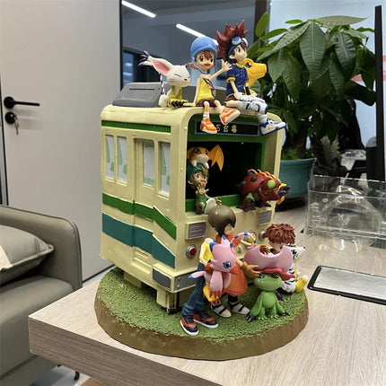 34CM Digimon Adventure Anime Figure GK The Initial Memories Yagami Taichi Ishida Yamato Takenouchi Sora Izumi Koushiro Mimi Toys