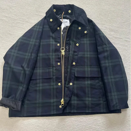 B@r Green Plaid Jacket