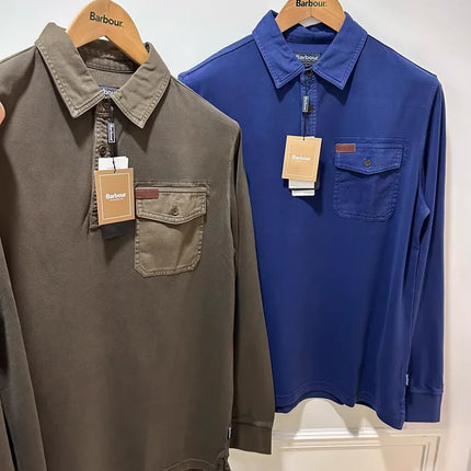 B@r Autumn And Winter Long-sleeved T-shirt With Patch Pockets On The Chest