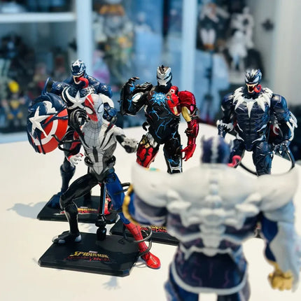 Original Venom Parasitic Spider Man Iron Man Thanos Captain America Black Panther Action Figure Marvel Legends Toy Gift For Kid