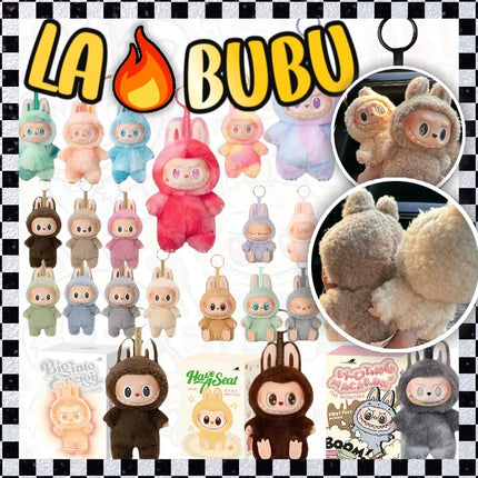 1:1 High Quality for La BuBu Blind Box Series PVC for La BuBu Macaron Pendant Doll Monster Keychain Birthday Christmas Gift