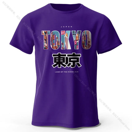 Tokyo Printed Fashion Forward 100% Cotton T-Shirt, Ultra Soft Round Neck Short Sleeve Tee, Perfect for Men & Women