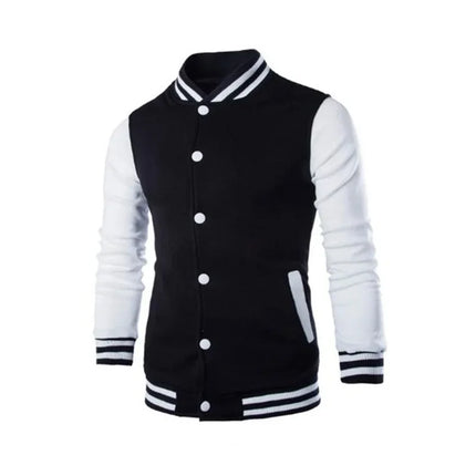 Men's Autumn and Winter Flight Jacket Baseball Jersey Velvet Loose Casual Stand-up Jacket Men Varsity Jacket Coat for Men
