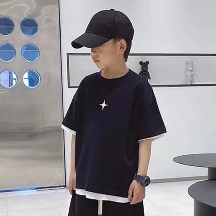 Children's Tops T-shirt For A Boy Infant T-shirts Summer Baby Clothes Tee Korea Short Sleeve Tees Kids Tshirt Boys Boy's Korean