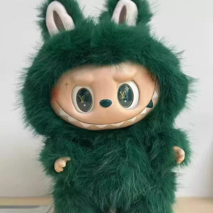 38cm New Labubu Modified Doll Zimomo Diy White Green Limited Edition Vinyl Plush Doll Can Be Collected And Given As A Gift