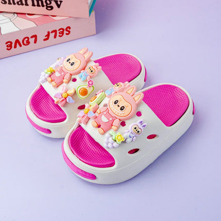 New Popular Cartoon Pink Versatile Eva Slippers for Boys and Girls, Fashionable Double Soft-Soled Non-Slip Sandals 831