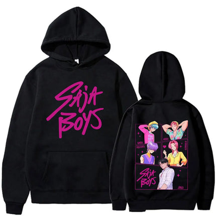 KPop Demon Hunters Movie Saja Boys Hoodies Men Women Fleece Warm Casual Hooded Sweatshirt Fashion Hip Hop Oversized Pullovers