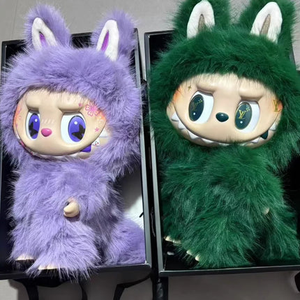 38cm New Labubu Modified Doll Zimomo Diy White Green Limited Edition Vinyl Plush Doll Can Be Collected And Given As A Gift
