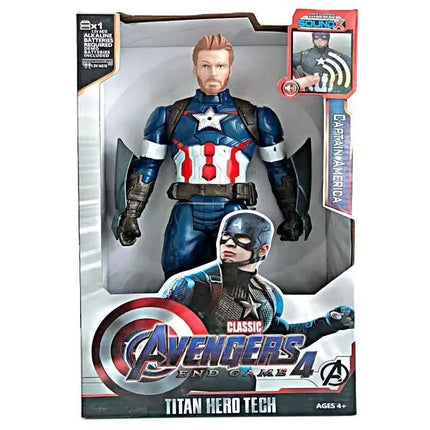 Hot 30cm Marvel Figure Avengers Endgame Captain Justice Sound Led Light Super Hero Dolls Toys Pvc Action Figure Model Kids Toy