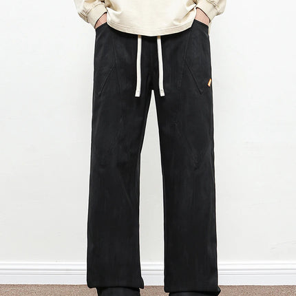2025 Spring Summer Men's Sweatpants Korean Fashion Wide Leg Baggy Pants 8XL 7XL 6XL Plus Size Loose Straight Trousers Male