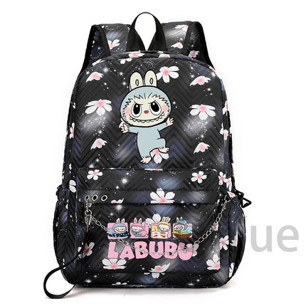 Cute Cartoon Backpack Teenager Girl Zimomo Knapsack Mokoko Charm Junior Student Casual Commute Back To School Waterproof Bags