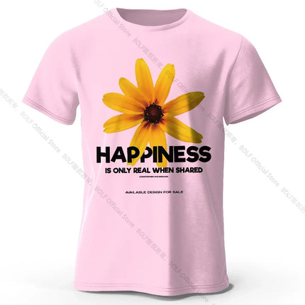 Autumn Chrysanthemum Print Tee 100% Cotton - Kawaii Floral Design Soft & Stylish Everyday Wear