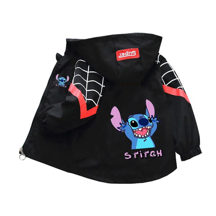 Kids labubu Clothes Autumn Baby Boys Girls Jacket Fashion Cartoon Stitch Print Outerwear for Kids Clothes Children Summer Coat