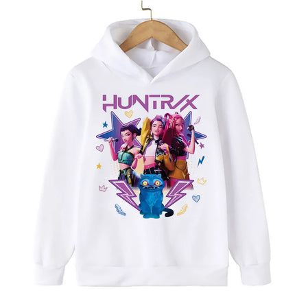 Halloween KPop Demon Hunters Hoodies Children Clothes Kid Girl Boy Cartoon Sweatshirt Hoody Baby Casual Top Streetwear