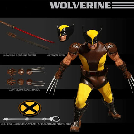 1:12 Marvel Mezco Cloth Gown Wolverine 6 Inches Marvel 2 Generation Wolf Uncle Anime Figurine Model Toy Decor Children Gift