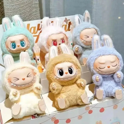 2nd generation Labcloth sitting party vinyl plush cute doll blind box party plush Christmas gift key ring children's toys