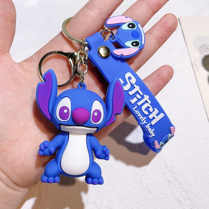 5Set 20PCS Wholesale Stitch Disney Keychain Figure Toy Cute Supple Cartoon Character Toy Keychain Pendant Fan Kid Birthday Gifts