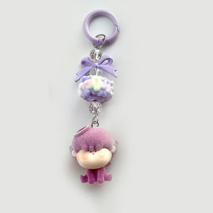 Sweet Hot Selling Mini Keychain Vinyl Cute Baby Bag Mobile Phone Pendant Cute Valentine's Day Gift Keychain Bestie Gift