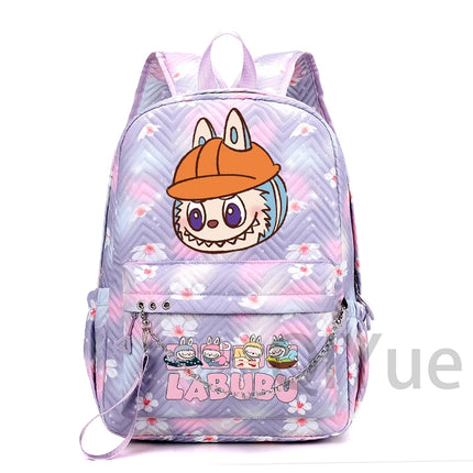 Cute Cartoon Backpack Teenager Girl Zimomo Knapsack Mokoko Charm Junior Student Casual Commute Back To School Waterproof Bags