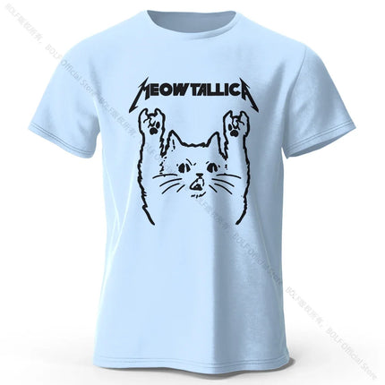 Chibi Cat Anime Printed 100% Cotton T-Shirt, Ultra Soft Round Neck Short Sleeve Tee for Men & Women