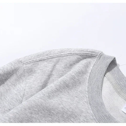 Men's Cartoon Printed Pure Cotton Sweatshirts Oversized Classic Graphic Pullovers for Men Women Tops