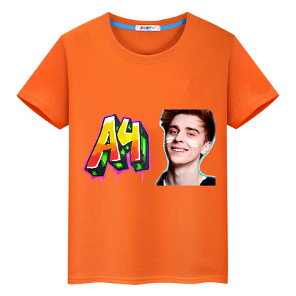 а4 мерч 100%Cotton Print T-shirt Short Tops boys girl clothes y2k one piece Summer Влад Бумага a4 Anime Tees Casual kids clothes