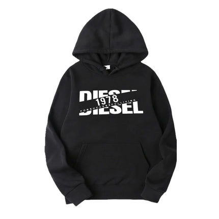 Men's hooded sweatshirt for autumn and winter warm and windproof comfortable long sleeved top jogging hooded sweatshirt