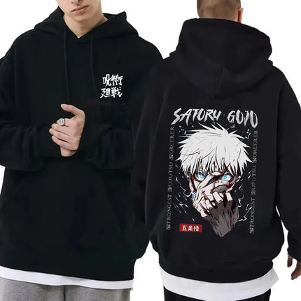Anime Jujutsu Kaisen Hoodie Men Women Street Fashion Sweater Popular Hip Hop Streetwear Fleece Oversized Long Sleeve Pullover