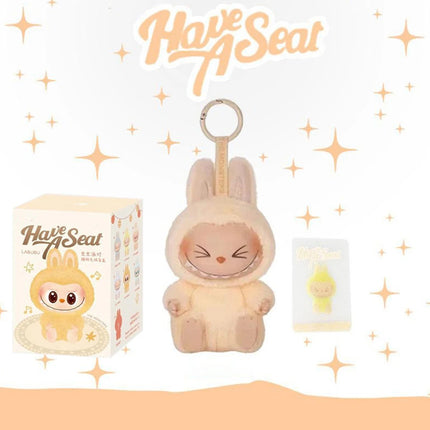 In Stock Hot Anime Figure Labubu Have A Seat Series PVC Pendant Doll Model Toy Kawaii Monster Replica Keychain Toy Birthday Gift
