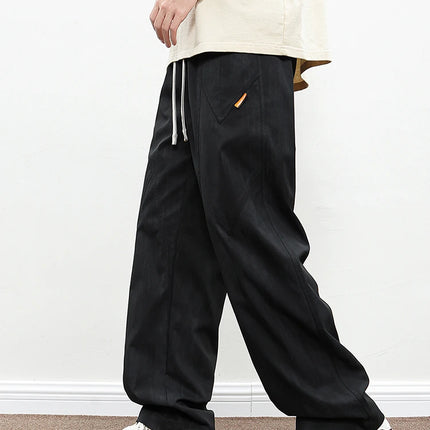 2025 Spring Summer Men's Sweatpants Korean Fashion Wide Leg Baggy Pants 8XL 7XL 6XL Plus Size Loose Straight Trousers Male