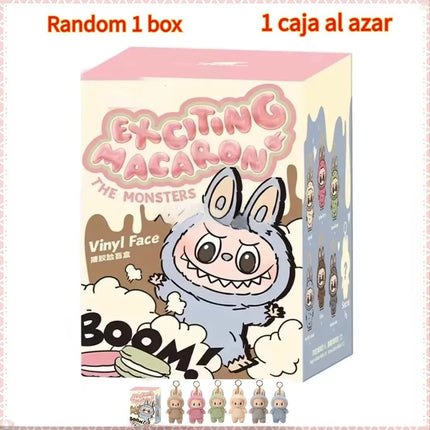 New Labubu Blind Box Have A Seat Series BIG INTO ENERGY Flocking Model Toy  Kawaii Monster 3rd Keychain  Decorations Gift