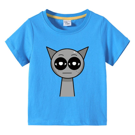 Summer Hot Sprunki Clothes Kids Game Incredibox Cotton T shirt Boys Short Sleeve Tee Toddler Girls Causal Tops Children Clothing