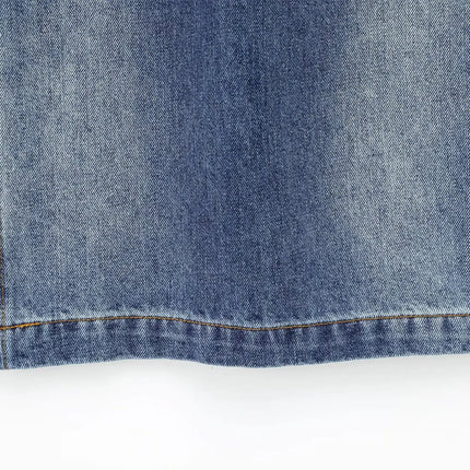 ZMEENNA 2025 Blue Denim Jacket For Women Long Sleeve Button Up Casual Top With Pockets Stylish Fashionable Trendy ZM699