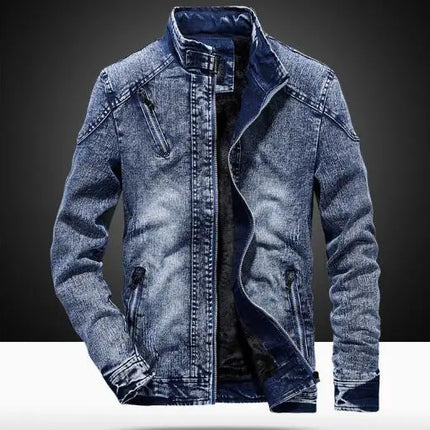 Men's Vintage Denim Jacket ,Gray, Blue Cotton Coat Men, Spring and Autumn New Male TopsOvercoat Man Outerwear