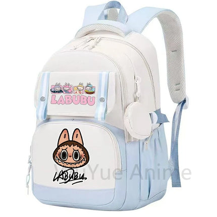 Cute Printed Backpack Teenager Student Shcoolbag Bookbag Knapsack Girl with Coin Purse Casual Bag Men Women Laptop Bag Mochila