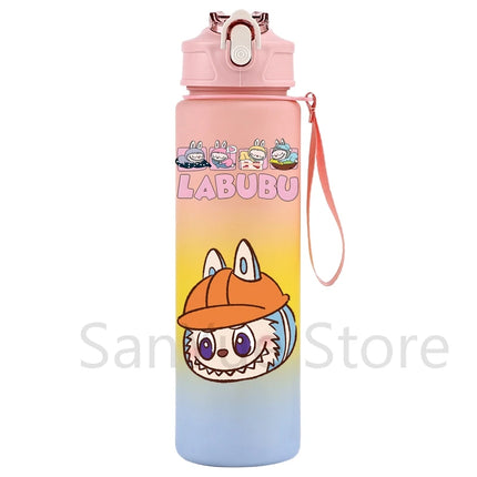 750Ml Cartoon Printed Large Capacity Water Bottle Teenger Student Drinking Portable Cartoon Outdoor Sport Water Cup Kid Gift