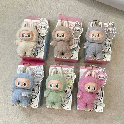 High Quality Macaron The Monsters Labubu Sitting Party Vinyl Plush Blind Box Decorative Surprise Box Doll Collection Gift