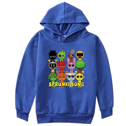 Sprunk Incredibox  Hoodie for Kids, Hoody Sweatshirts for Teen Boys Cartoon Coats for Girls Casual Outerwear for Baby Game Hot