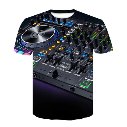 2021 New Men 3d Guitar Printed Fashion Hot Short Sleeves T Shirt Daily Short Sleeve Tee Tshirt Female Psychedelic Clothes