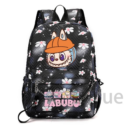 Cute Cartoon Backpack Teenager Girl Zimomo Knapsack Mokoko Charm Junior Student Casual Commute Back To School Waterproof Bags