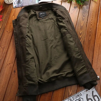 Fashion New Jacket Men's Spring and Autumn Trendy Embroidered Aviator Jacket American Baseball Suit Casual All-match Top