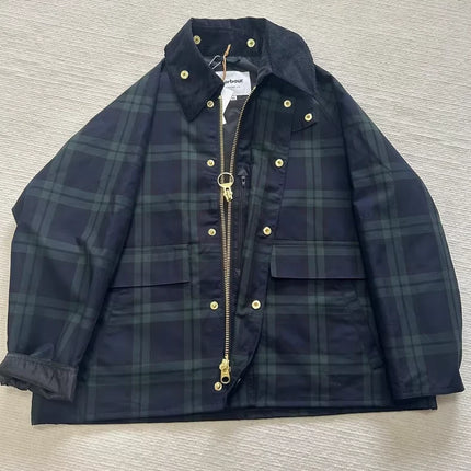 B@r Green Plaid Jacket