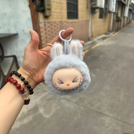 Cute Labubu Second-Generation Small Head Model Plush Keychain Bag Pendant Kawaii Doll Soft Plush Decoration Pendant Toy Gifts