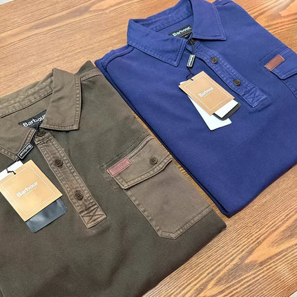 B@r Autumn And Winter Long-sleeved T-shirt With Patch Pockets On The Chest