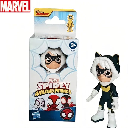 Original Hasbro Spiderman And His Amazing Friends Black Cat Felicia Hardy Spider Man Anime Action Figure Christmas Gift Kid Toys