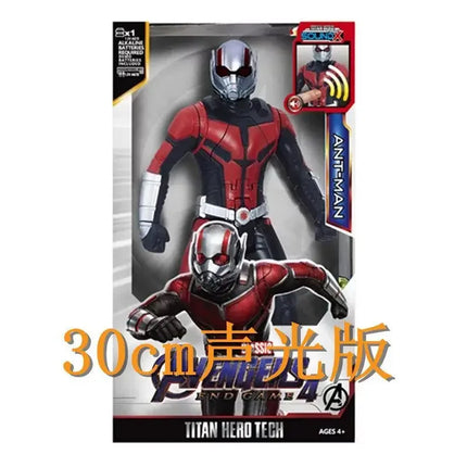 Hot 30cm Marvel Figure Avengers Endgame Captain Justice Sound Led Light Super Hero Dolls Toys Pvc Action Figure Model Kids Toy