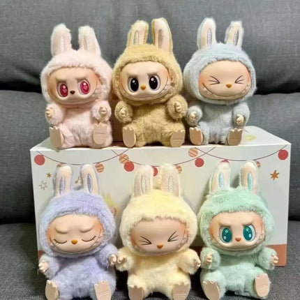 Blind Box Labub Heartbeat Macaron Enamel The Monsters Face Pvc Figurine Tabletop Ornament Kawaii Doll Kid Birthday Gift